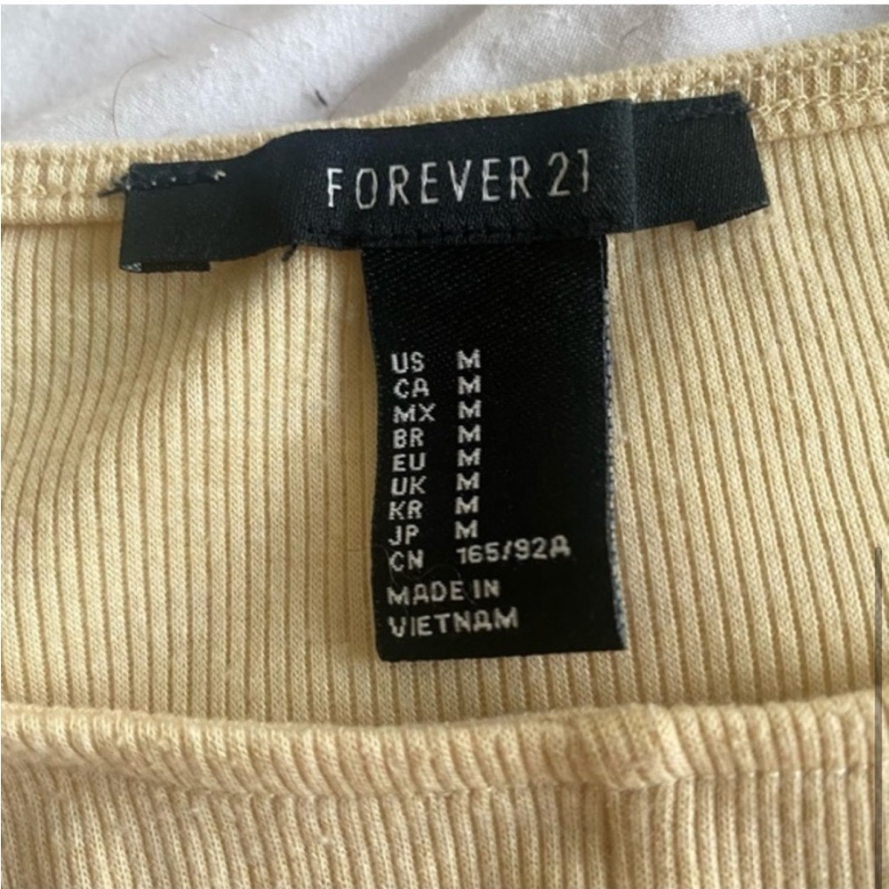 Yellow Ribbed Baby Tee - Picture 4 of 4